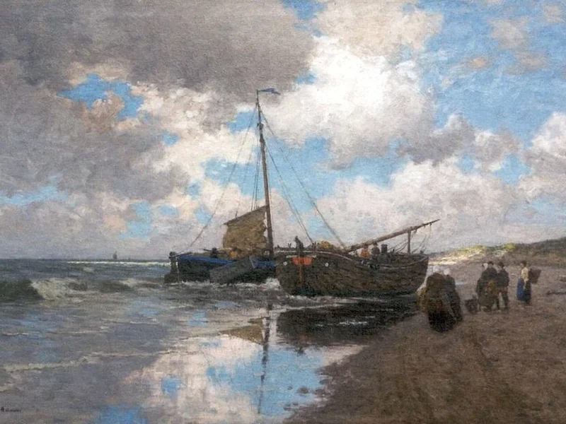 1855-Heinrich Joseph Heimes - Dopo la pesca